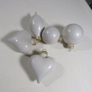 Blown Glass Ornaments with enamel paint (has some chipped paint) Very Old